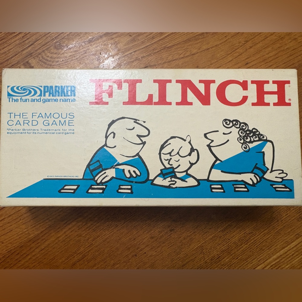 Parker Flinch Card Game - Blue and Red Design